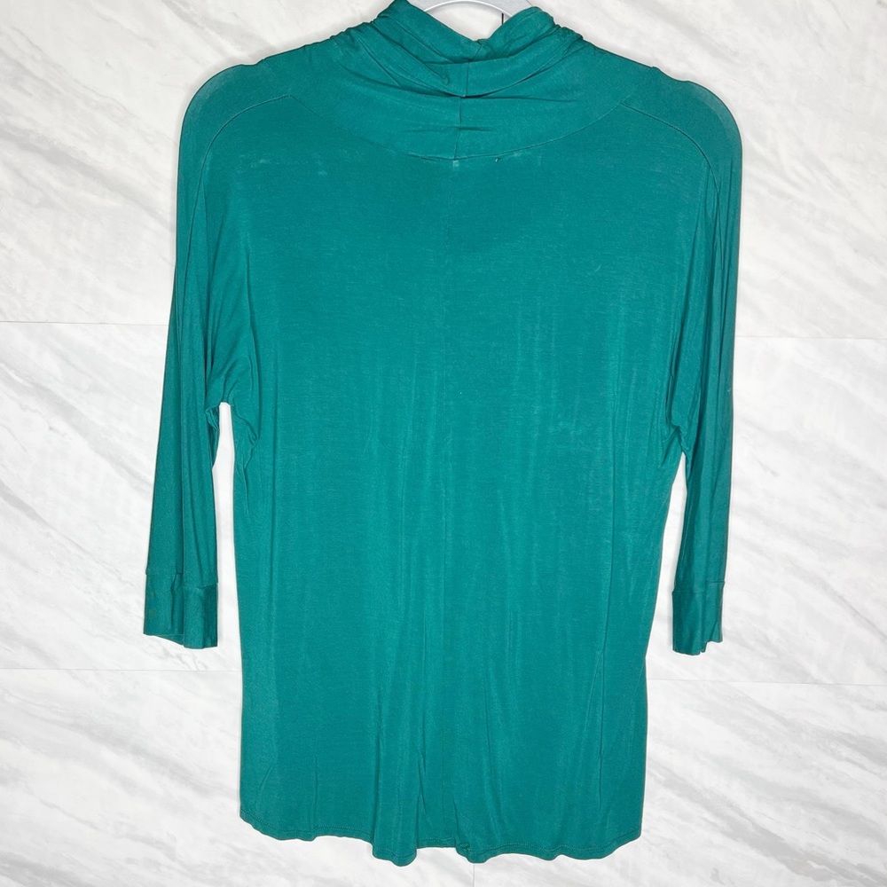 Allison Izu Green Mock Neck L/S Top XS - Picture 4 of 5